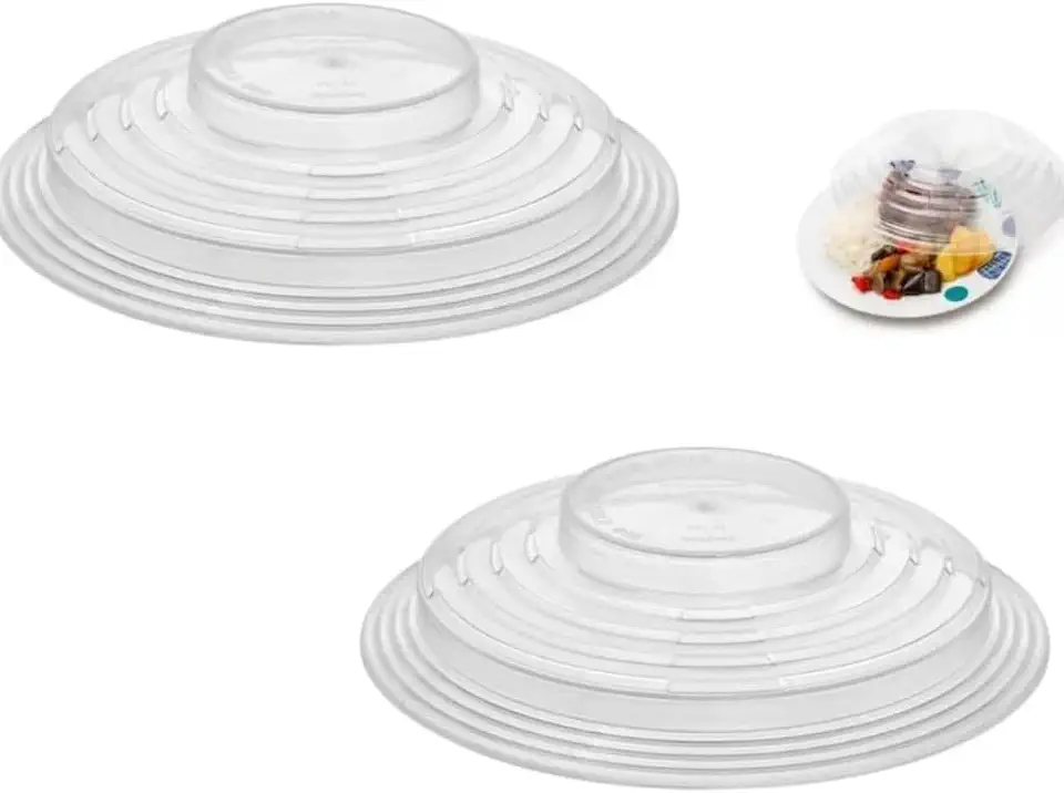 Kit 2 Tampa Para Microondas Transparente Protetoras de Alimentos 26 cm
