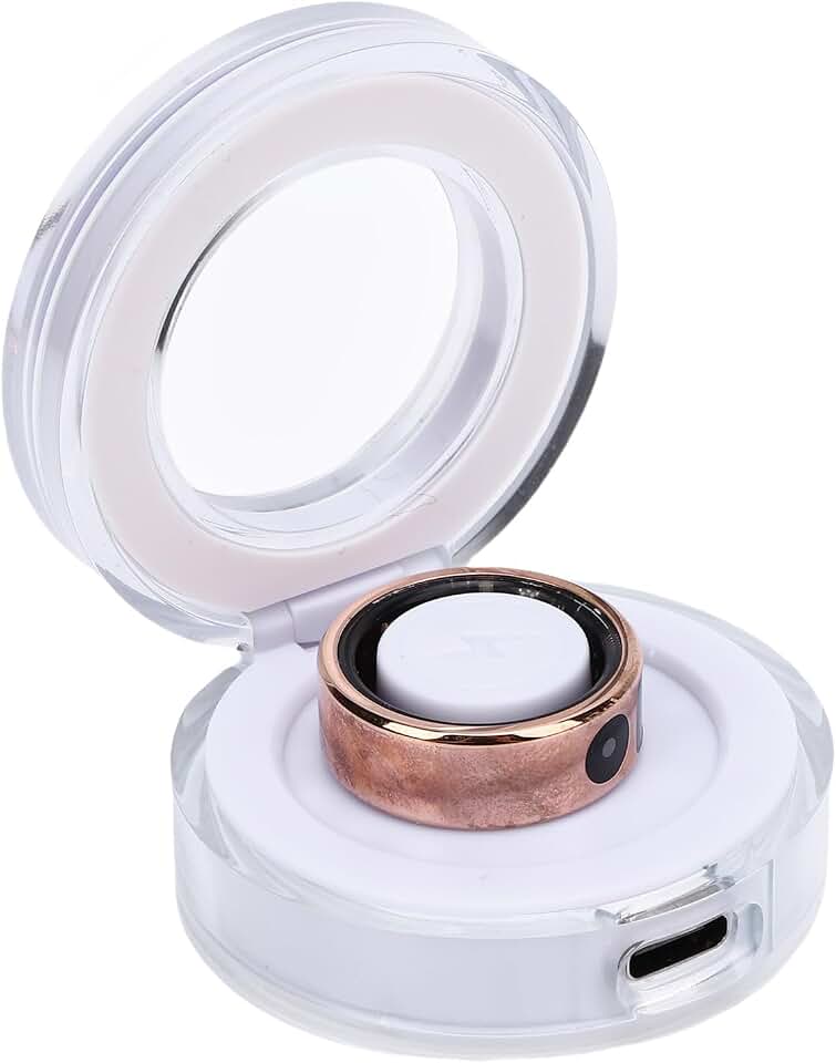 Asixxsix Smart Ring, Touch Screen Rastreador de Fitness, Connection BT App BT, Impermeabilização 5ATM, Controle de Câmera de Vídeo, Anel de Fitness para Homens Homens (12#)