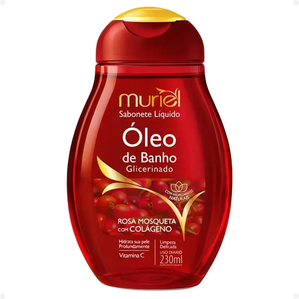Sabonete Líquido Óleo de Banho Muriel Rosa Mosqueta com Colágeno 230ml