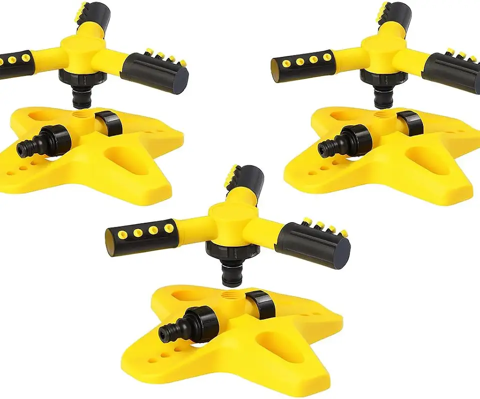 Kit 3 Irrigadores De Jardim Aspersor Giratório 360 Pulverizador Água Pivo Irrigação Irrigador Aspersão Jardinagem