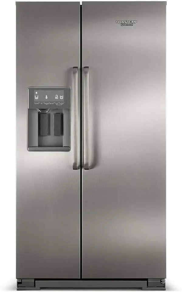 Geladeira Brastemp Frost Free Side by Side 539 litros cor Inox com Ice Maker - 110V