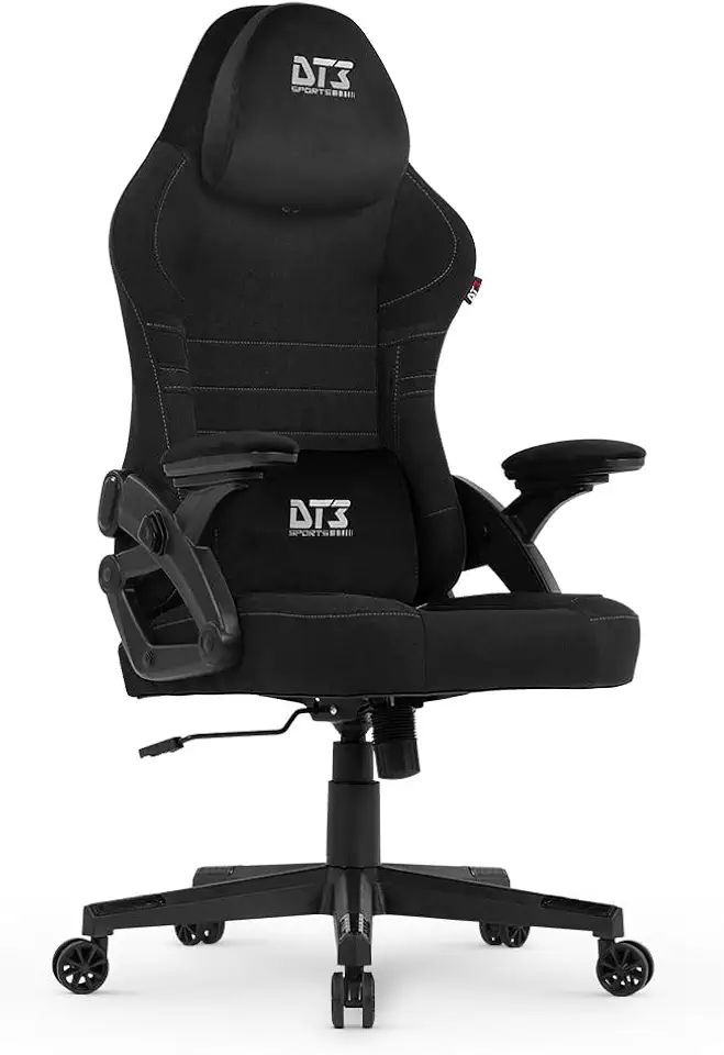 Cadeira Gamer DT3 GX, reclinável, apoio de cabeça ajustável, apoios de braços com ajuste de profundidade, revestimento em tecido Max2Weave, suporta até 110 e altura máx. de 1,75m (Black)