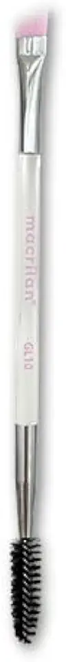 Pincel Macrilan Profissional Duplo Chanfrado e Escova Sobrancelha - Linha Let's Glam GL10 - Precisão e Definição