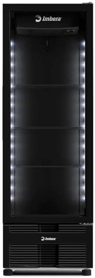 Expositor e Refrigerador Vertical VRS16 Imbera - All Black Inverter 485L Porta de Vidro 0ºC a +7ºC Bivolt Automático