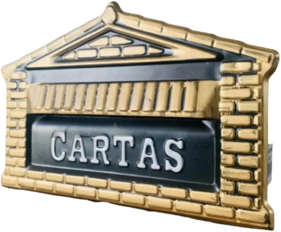 Caixa de Correio de Metal Modelo Tijolinho 15x25cm Para Muro e Grade (CAIXA TIJOLINHO PARA MURO)