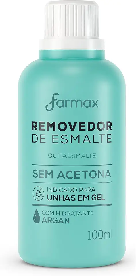 Farmax - Removedor De Esmalte Farmax 100Ml Sem Acetona Argan