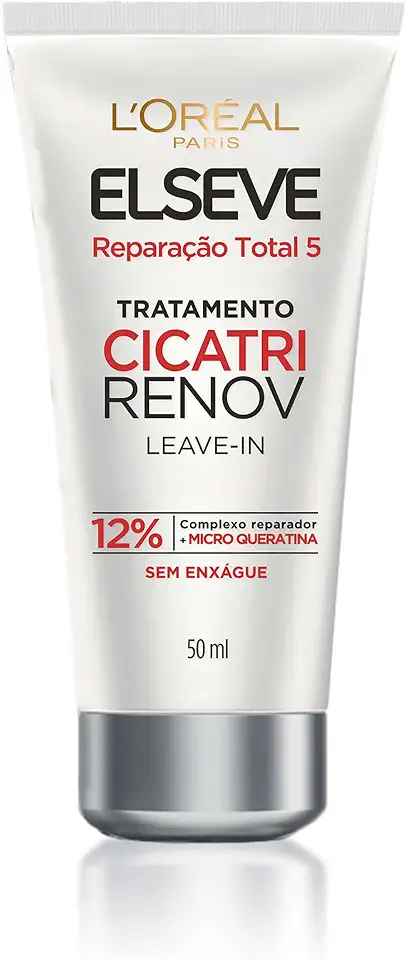 L'Oréal Paris Elseve Cicatri Renov Leave-in de Tratamento com Reparação Imediata, Plástica Capilar, Desembaraço, Proteção Térmica, Anti-Frizz, Sela Pontas e 10 Benefícios em 1, 50ml