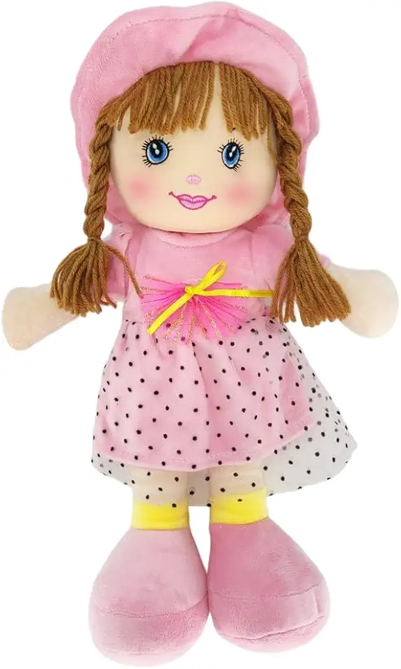 Boneca de Pano e Pelúcia - Crianças Rosa Mia