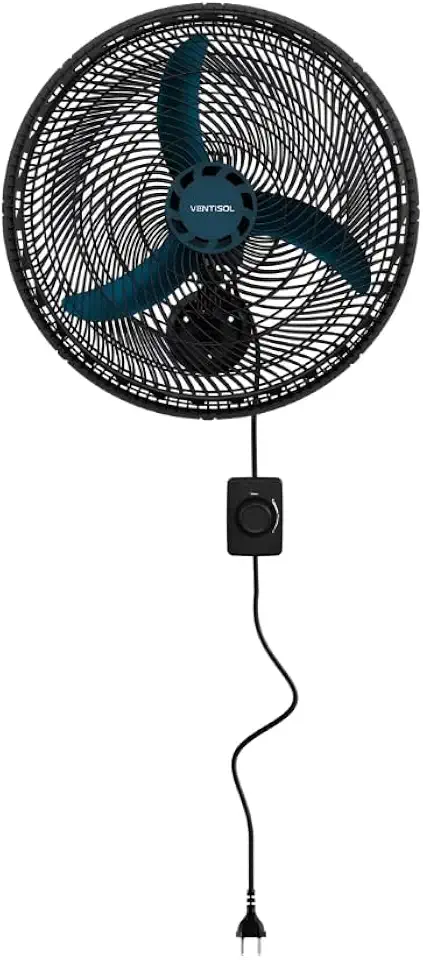 Ventisol Ventilador de Parede New Azul 3 Velocidades 50 cm 127 Volts