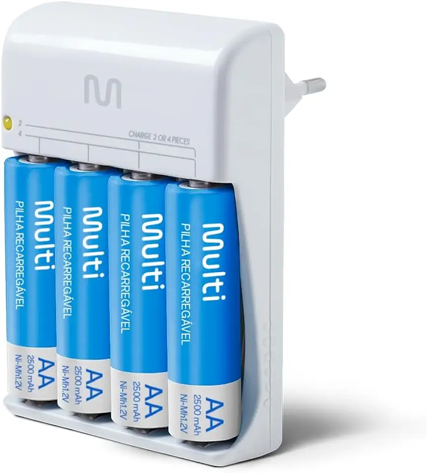 Carregador de Pilhas Multi AA/AAA Bivolt Pilhas Incluidas - CB054