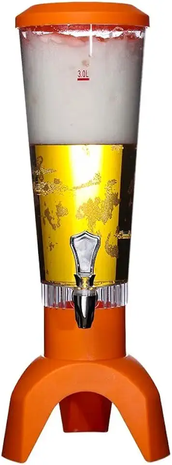 Chopeira Torre 3L com Caixa de Som Bluetooth, LED Colorido – Dispenser de Cerveja Beer Cannon para Festas, Drinks, Design Moderno Premium