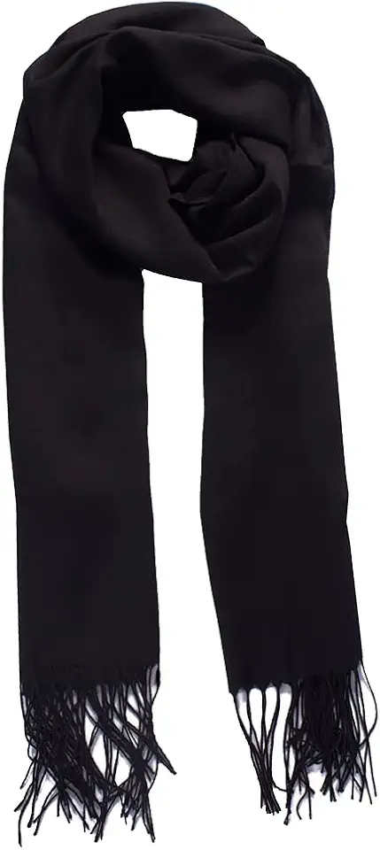 Cachecol Echarpe Feminina Lisa com Franja 170x65cm Toque Macio, Ideal para Outono Inverno e Meia Estação