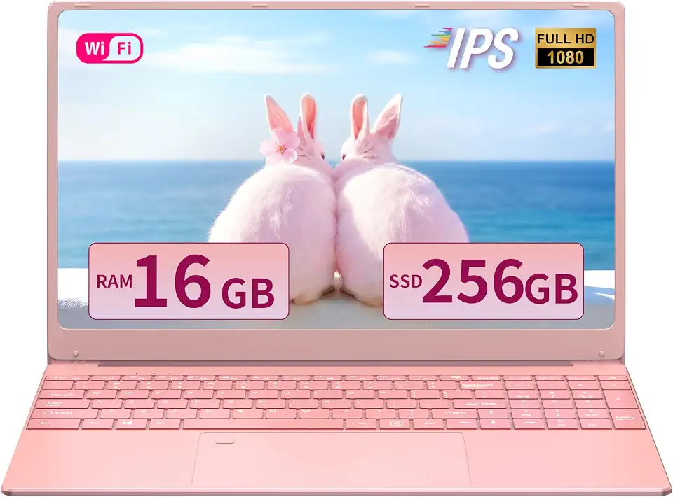 Laptop ouro rosa de 15,6 polegadas, tela IPS FHD, processador N5095 (até 2,9 GHz), SSD RAM DDR4 de 16 GB, teclado retroiluminado, notebook portátil fino para negócios, estudo e uso doméstico