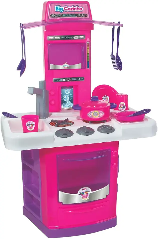 Nova Big Cozinha Infantil Completa Rosa, Big Star
