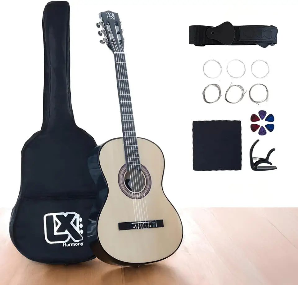Violão Clássico Acústico 38” para Iniciantes - Kit Completo