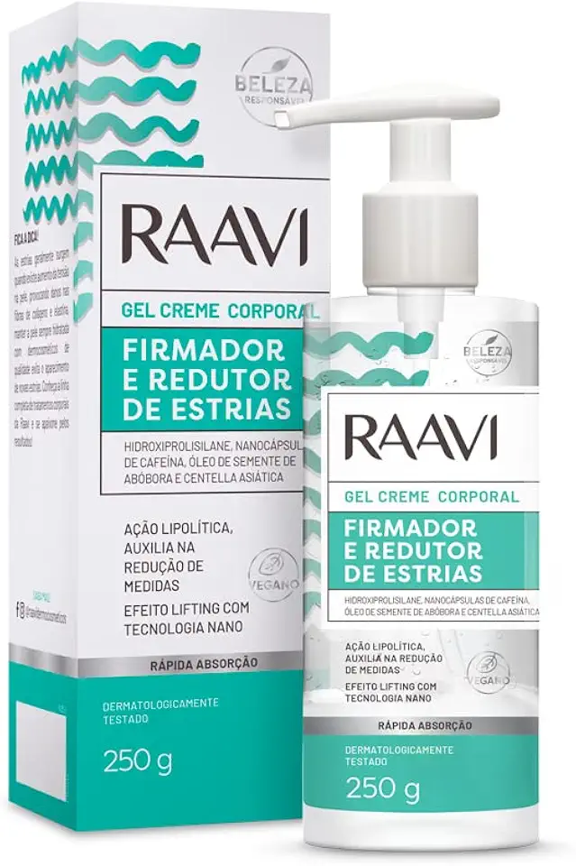 Raavi Gel Creme Firmador Redutor De Medidas E Estrias Fittie L 250G