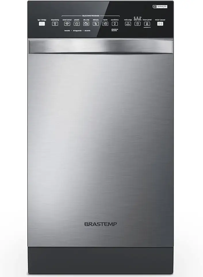 Lava-Louças 10 Serviços Brastemp Cor Inox com Ciclo Pesado - BLF10BR 110V