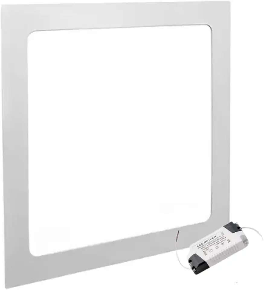 Painel Plafon com Drive Reator Ultrafino Quadrado 30X30 cm de Embutir LED 25w - Branco Frio 6500K Bivolt - Branco