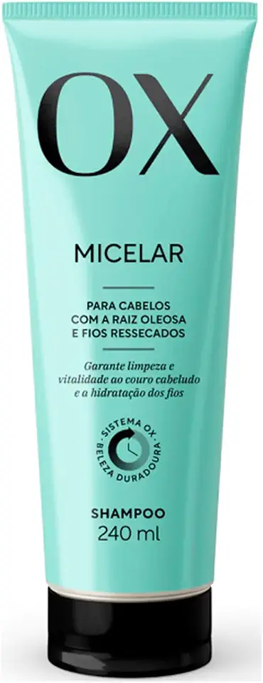 Shampoo Micelar Ox para Cabelos Oleosos e Ressecados 240ml