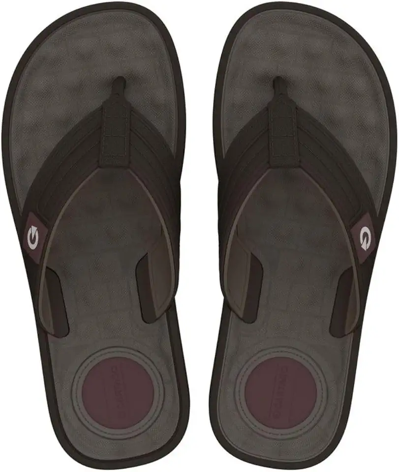 Chinelo Cartago Alabama Unissex, Conforto com Sola Ergonômica, Marrom Escuro, Tiras Ajustáveis