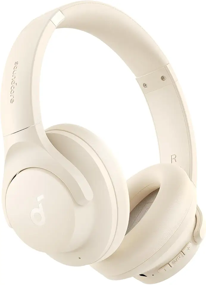 soundcore Q20i da Anker, Fone de Ouvido Bluetooth com Cancelamento de Ruído Híbrido Ativo, Headphone Sem Fio, 60h Bateria, Áudio Hi-Res, Graves Potentes, App Personalização, Modo Transparência, Branco