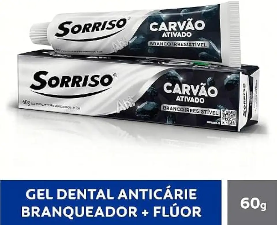 Gel Dental Anticárie Sorriso 60G Carvão Ativado, SORRISO