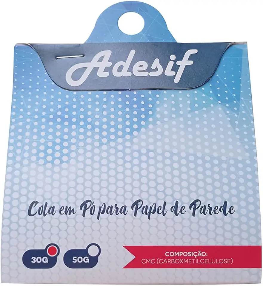 Cola em Pó CMC Evolux para Papel de Parede, 30g, Dissolve em Água, Versátil e Resistente
