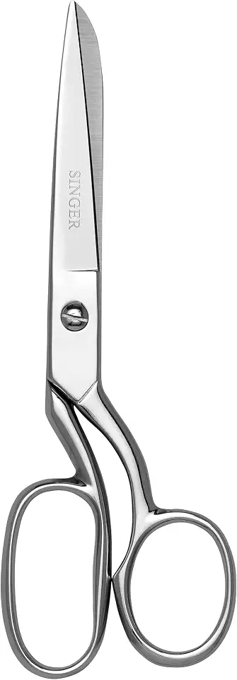 Tesoura Singer 8" para Tecido | Aço Forjado Resistente | Cortes Limpos e Precisos | Cabo Curvo Confortável | Para Costura, Alfaiataria, Artesanato | Uso Profissional e Doméstico