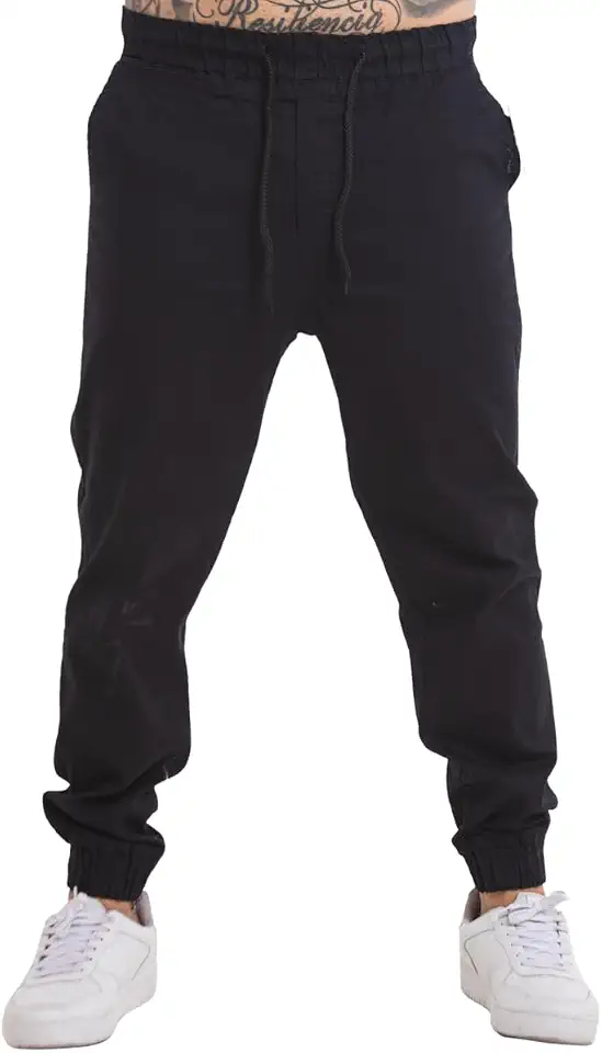 Calças Jogger Jeans Masculina Com Elástico Super Confortavel Com Cordão e Bolsos