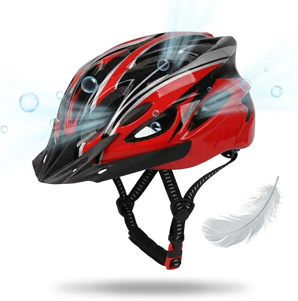 Capacete Bike Ciclismo Masculino Feminino Adulto Premium | Segurança Leve, Ventilado, Viseira Removível | Proteção e Conforto para Ciclistas 58-62cm