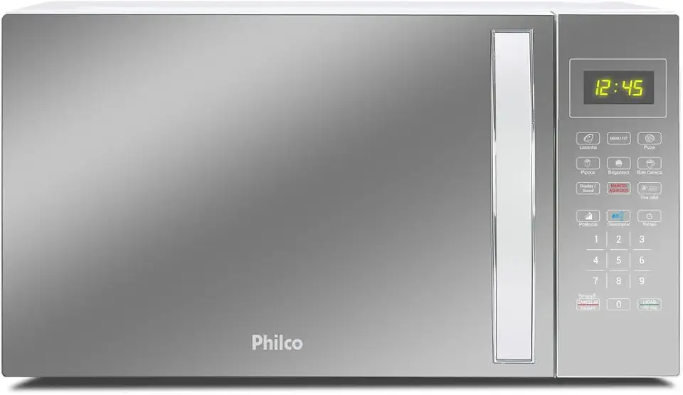 Philco Micro-ondas de Bancada PMO38E, Branco, 33L, 1400W, com Função Manter Aquecido e Tirar Odor