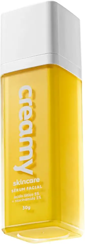 Creamy Skincare Ácido Lático 30g | Antiacne e Seborreguladora, Alto Poder Hidratante, Reduz Aparência dos Poros, Niacinamida | Todos os Tipos de Pele, Uso Noturno