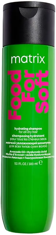 Matrix, Shampoo Hidratante, Food For Soft, Para Todos Os Tipos De Cabelo, Proporciona 7x Mais Hidratação, Com Toque Suave, Da Brilho, Maciez, Nutre E Repara, 300ml