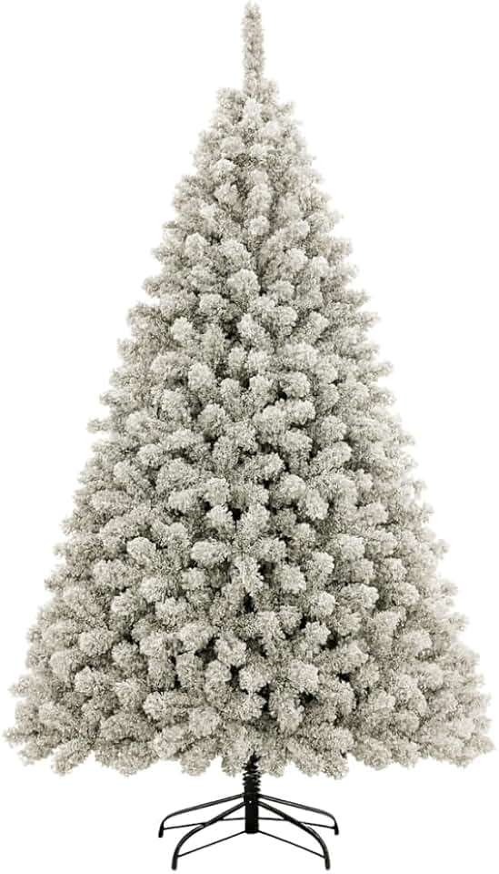 Árvore De Natal 2,10cm Pinheiro Luxo Nevada 1200 Galhos Cheia Pé de Ferro Resistente Tradicional Premium