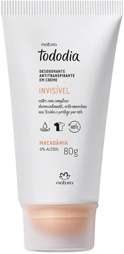 NATURA TODODIA DESODORANTE CREME MACADAMIA INVISIVEL 80G