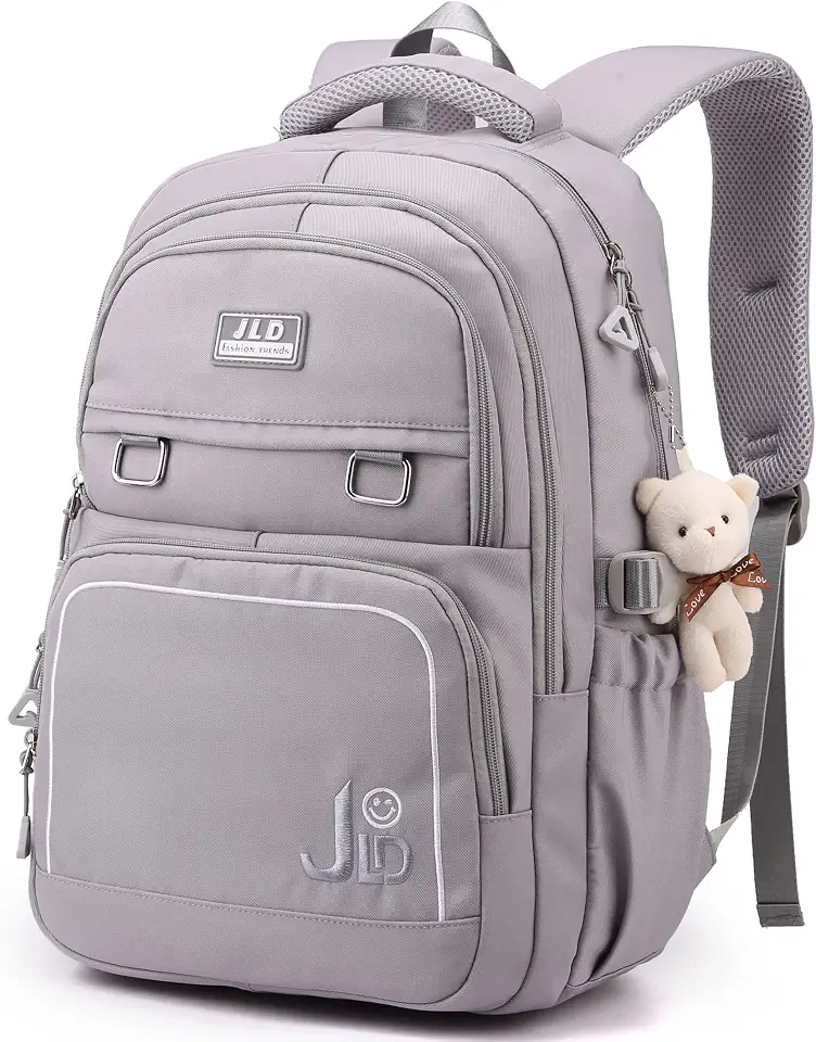 Mochila casual feminina de grande capacidade, bolsa escolar para estudantes, pode acomodar bolsa para laptop de 15,6 polegadas CUTBLAJAT-9502