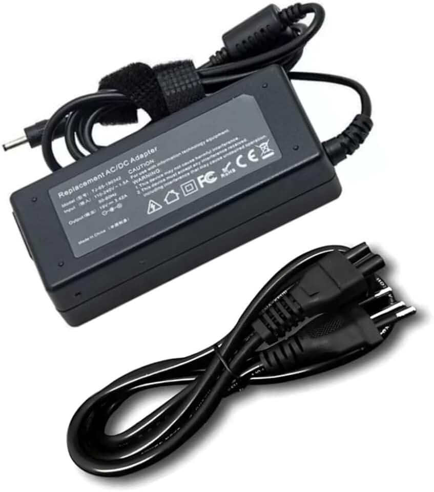 Fonte compatível para notebook Samsung, Acer ou Asus 19.1V 65W, Conector 3,0x1,1mm do Vivobook, ZenBook, Eeebook, Acer Aspire, TravelMate, Samsung NP300, NP350, NP530, NP900X3J