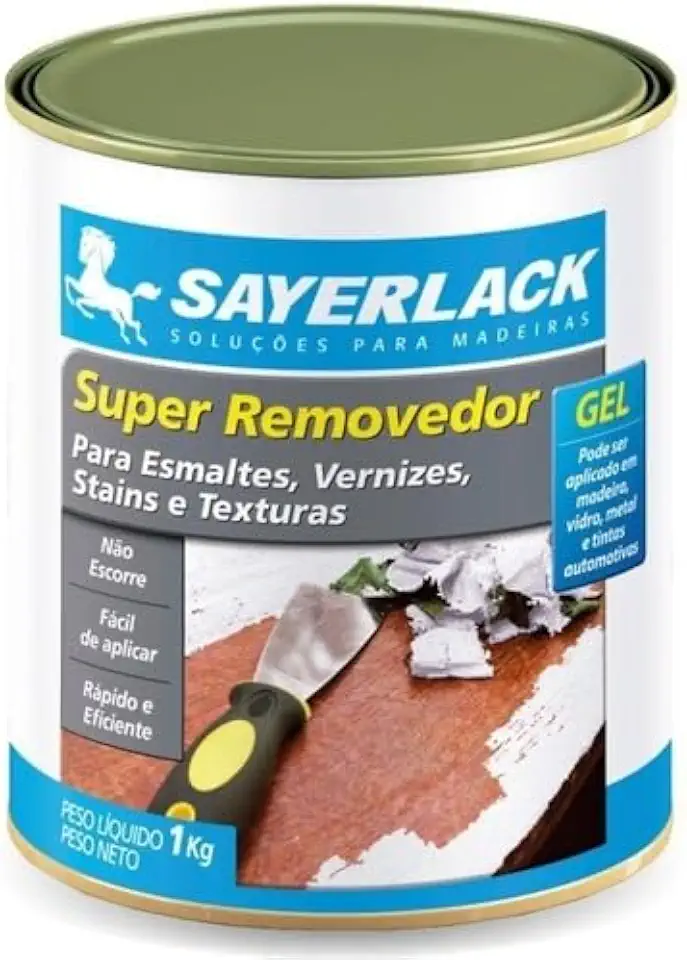 Sayerlack Removedor de Tinta em Gel, 900ml, Branco, para Esmalte e Verniz