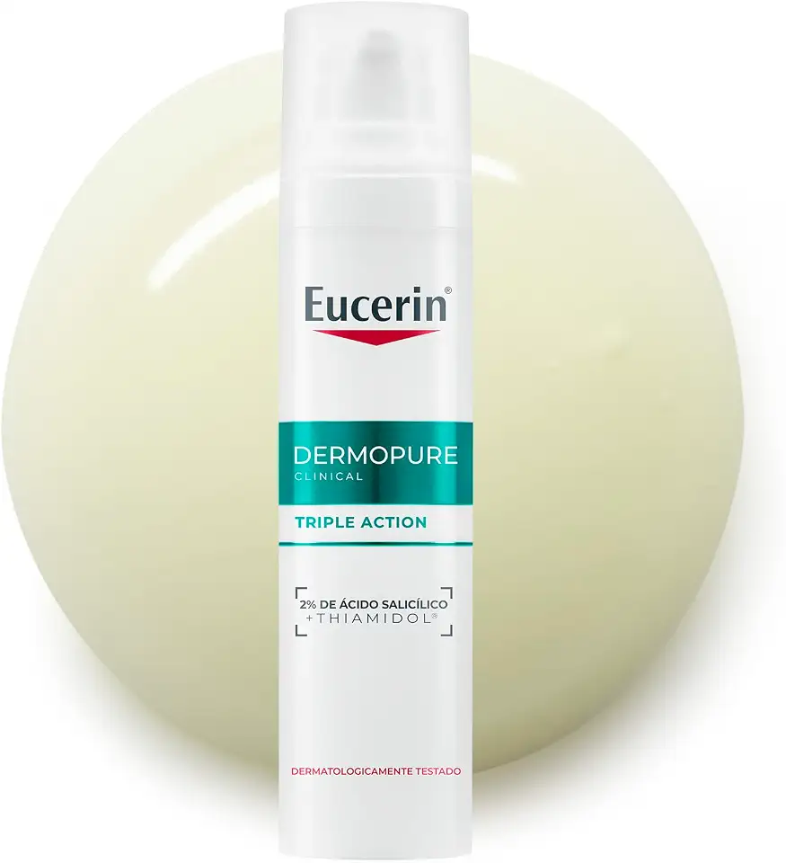 EUCERIN Sérum Facial Antiacne Dermo Pure Efeito Triplo 40ml, Antioleosidade, Antimanchas, Thiamidol, Peles Oleosas