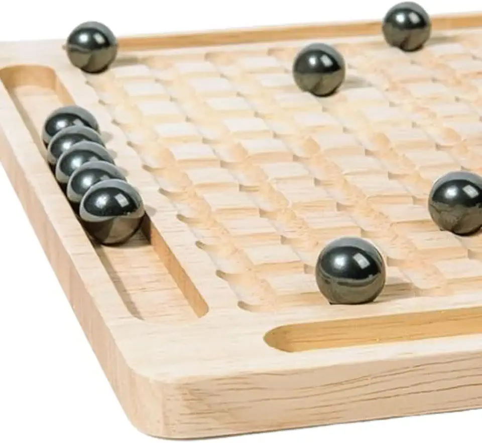Jogo de Tabuleiro Magnético com 20 Esferas de Aço, Desafio Estratégico para Todas as Idades
