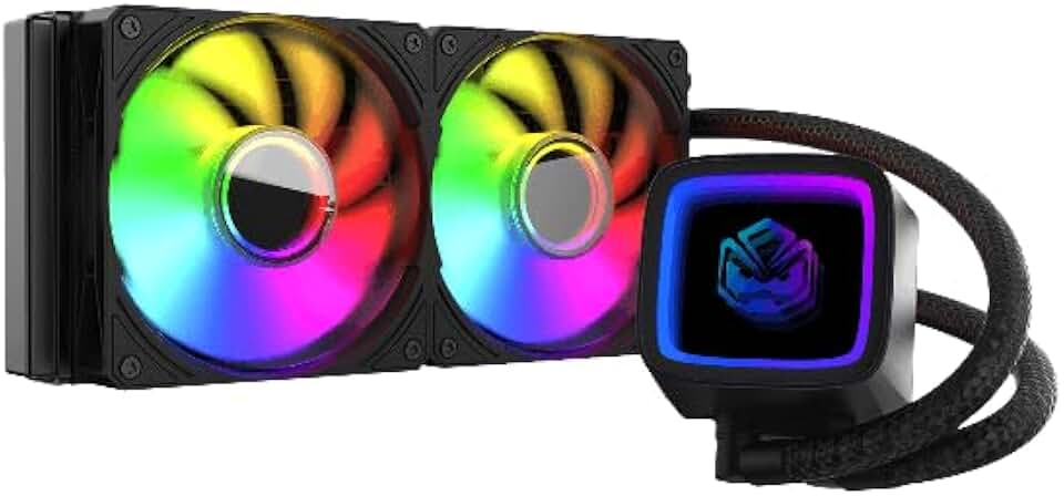 WATER COOLER PCYES TUNDRA BLACK VULCAN ARGB 240MM - WCTBV240