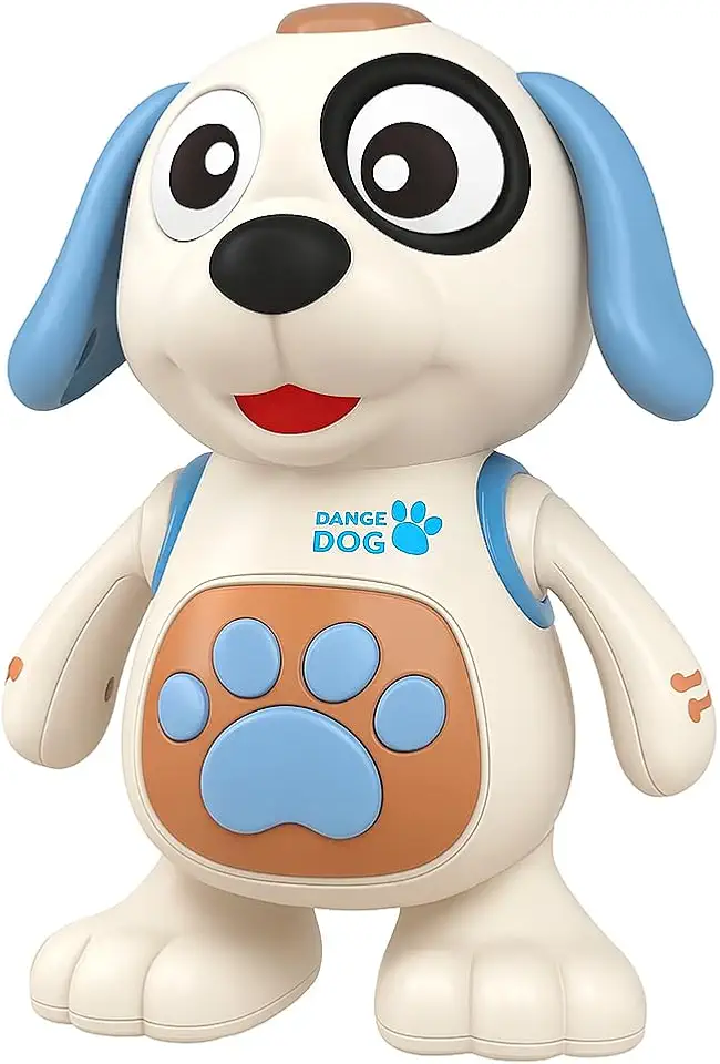 DM Toys Brinquedo Interativo Musical Mexe Danca Luz e Som Dancing Cachorro