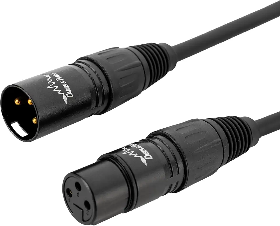 Cabos & Plugs - Cabo XLR Macho - XLR Fêmea Microfone Balanceado (0.5m)