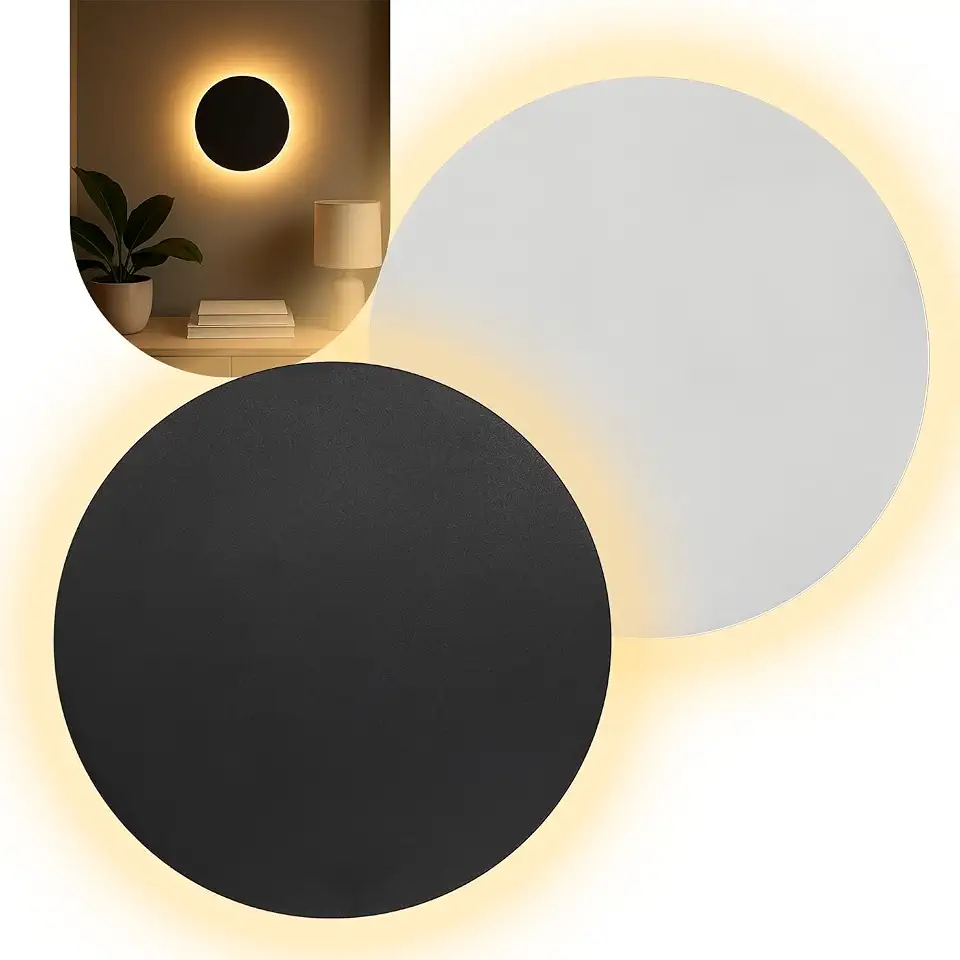 Arandela Externa Interna Branco ou Preto Parede Eclipse Ar54 (Preto)