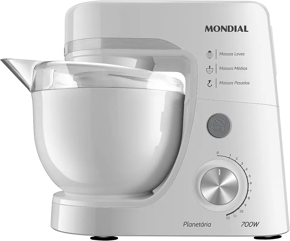 Batedeira Planetária, Mondial, Branco, 700W, 110V - BP-03-W