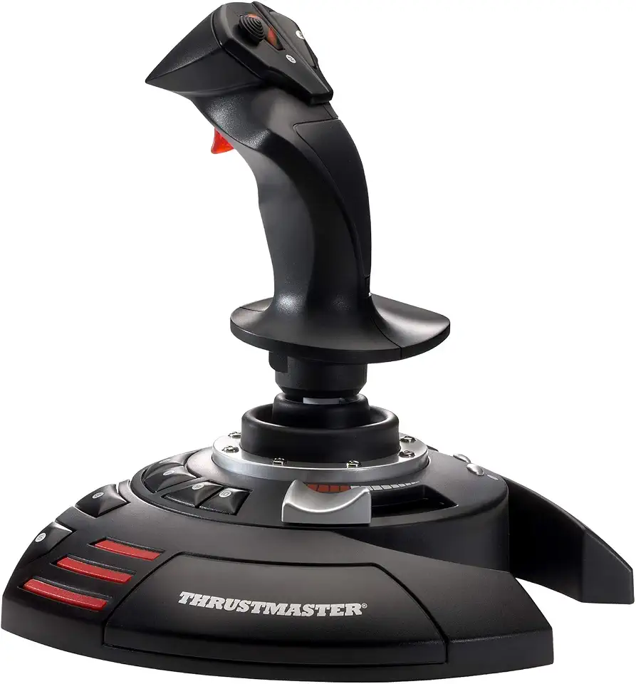 Thrustmaster T.Flight Stick X - Joystick ergonômico para simulador de voo com resistência ajustável e amplo apoio para as mãos para PC