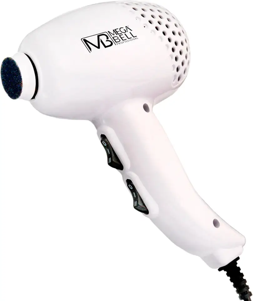 Mega Bell, Aparelho profissional pedicuro, Para lixar removendo calos e raxaduras, 127v, Branco