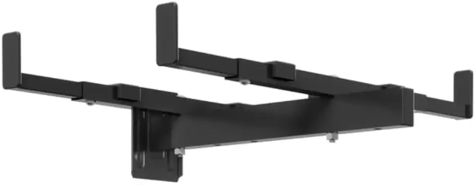 Suporte de Parede Ajustável para Micro-ondas e Forno Elétrico, Aço Carbono, Capacidade 40kg, Regulagem de Largura 33–56cm (preto)