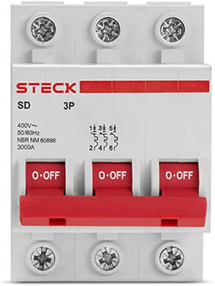 Disjuntor Série Sd63 63a 3p Curva C 3ka Steck Gelo 63a