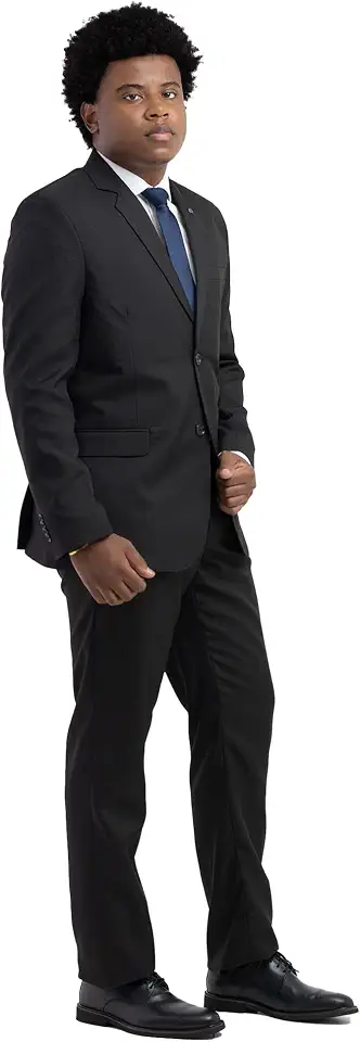 Terno Masculino PATALOO Oxford Slim Fit em Poliéster de Alta Resistência – Preto